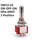 SH T80-T Series Round Top Anti-mishandling Locking Lever 6.35mm Panel Mount Mini Toggle Switch