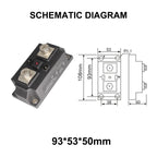 Industrial Relay Switch Module 400A 500A DC/AC AC/AC 480V SSR Dielectric Strength 4000V Single Phase Solid State Relay