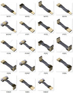 DisplayPort Ribbon Extension Cable Male-Female Flat EMI shielding FPC Cable DP 90 degree Angle Connector With mounting bracket