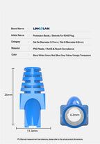 (50pcs/pack) Network RJ45 Cable Boots Plastic Protective Sleeve Strain Relief For Cat5e Cat6 Modular Plug Protection