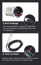 IP68 Water Level Sensor Transmitter 4-20mA, 0-10V RS485 Output 5M 6m, 8m, 9m, 10m Range Liquid Pressure Transducer