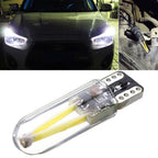 2pcs LED T10 W5W COB LED CANBUS Silica Bright Glass License Light Bulbs 194 168 DC 12v White Bulbs Car Clearance Lights Bulbs