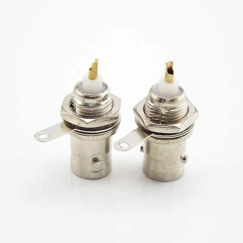 BNC Female Socket Solder Connector Chassis Panel Mount Coaxial Cable For Welding Machine Parts Monitor Accessories