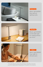 Baseus LED Desk Lamp Eye Protection Study Dimmable Office Light Foldable Table Lamp Smart Adaptive Brightness Bedside Read Lamp