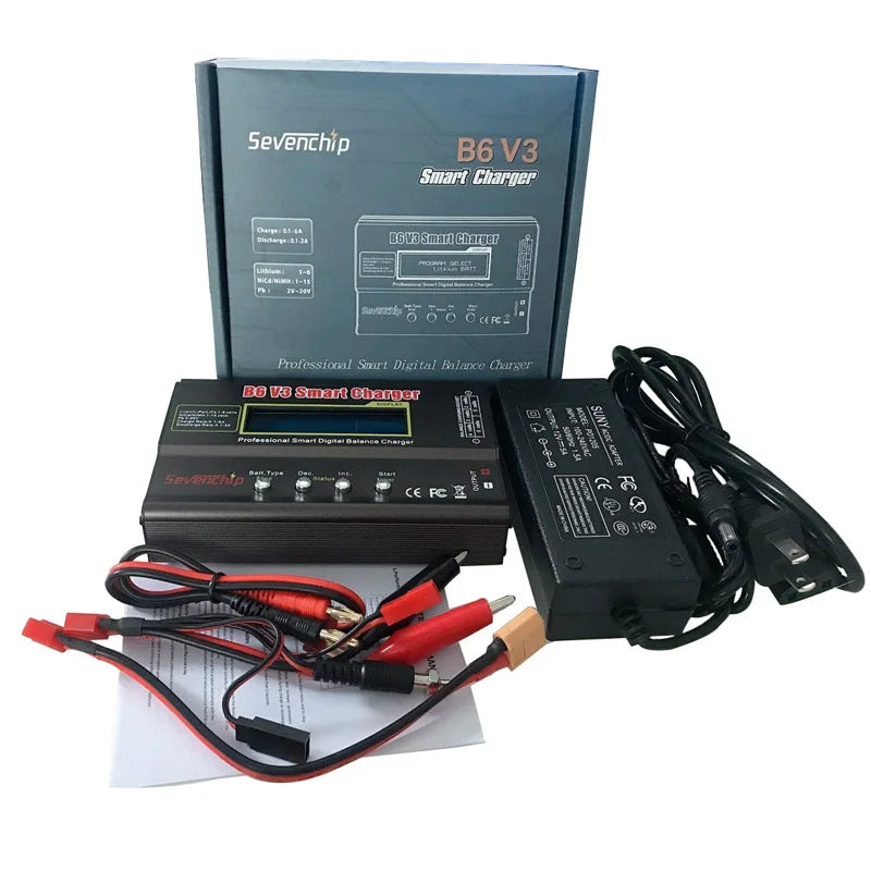 IMAX B6 V3 Digital RC Lipo NiMh Battery Balance Charger+AC POWER 12v 5A Adapter For Rc Drone Car Boat