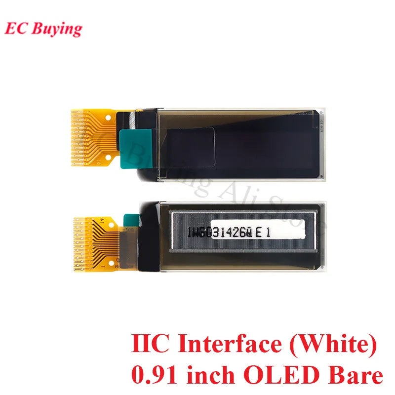 0.91 Inch OLED Module 0.91" Screen White/Blue/Yellow 128X32 LCD LED Display Module IIC I2C SPI Interface SSD1306 for Arduino
