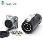 XHP20, IP67 2 3 4 5 67 8 9 10 12-Pin Waterproof Electrical Connector, 20mm Aviation Square Panel Mounting Male Plug