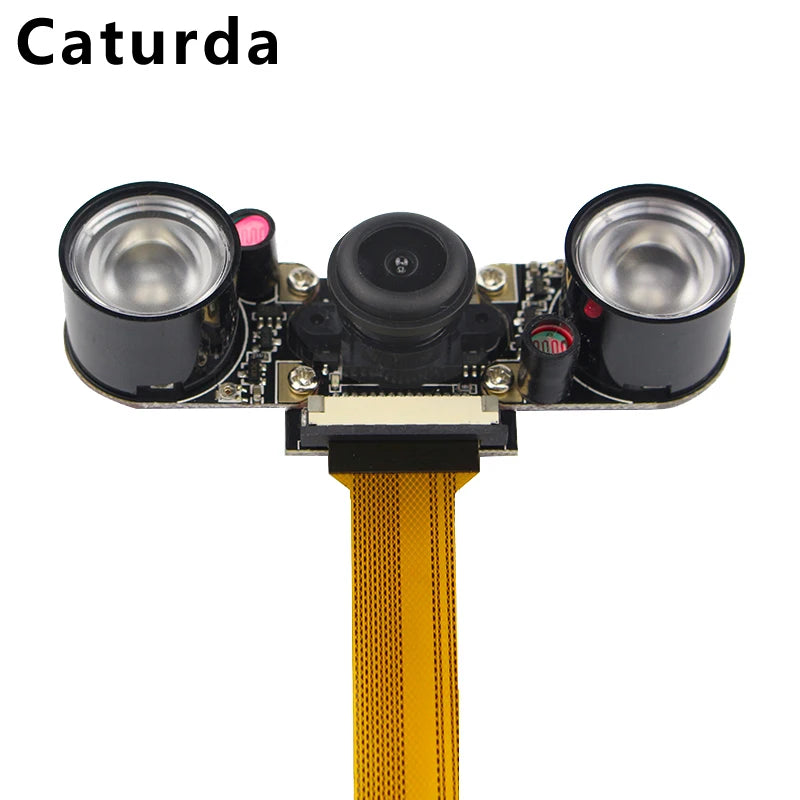 Raspberry Pi Zero 5MP Camera Wide Angle 130° Webcam Module Night Vision Camera + 2pcs IR Lights for Raspberry Pi Zero 2 W 1.3