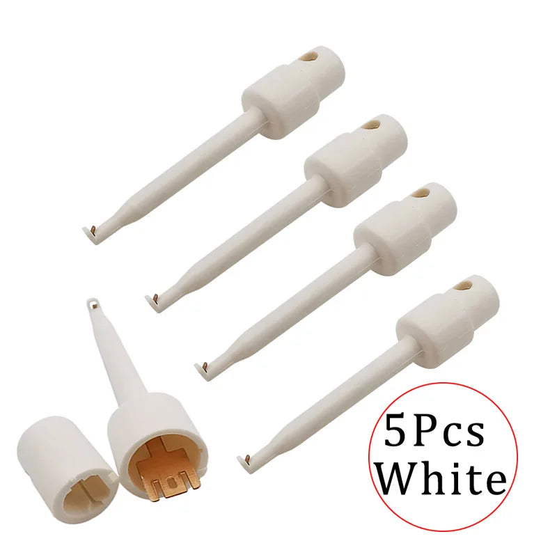 5Pcs 58mm Single Test Hook Clip Alligator Clips Test Probes Clamp For Electronic Testing Multimeter IC Grabber Probe Hooks
