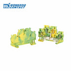 5Pcs STTB2.5-PE Ground Wire Connector Spring-cage 2 Level Earth Protect Plug Electrical STTB 2.5 PE Din Rail Terminal Block