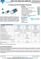 20pcs original Vishay MMA0204 Wafer Chip Resistors Cylindrical MMA 0204 1206 Volume 1% 50PPM Full Range SMD free shipping