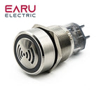 22mm IP67 Ultrashort Flash LED Alarm Indicator Light Signal Lamp Flashmetal Buzzer 12V 24V 220V Intermittent Sound Waterproor