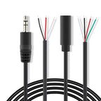 1/2/5Pcs 3.5mm Male Plug/Female Jack Mono/Stereo AUX 3/4Pole To Bare Wire Connector DIY Audio Headphone Repair Extension Cable