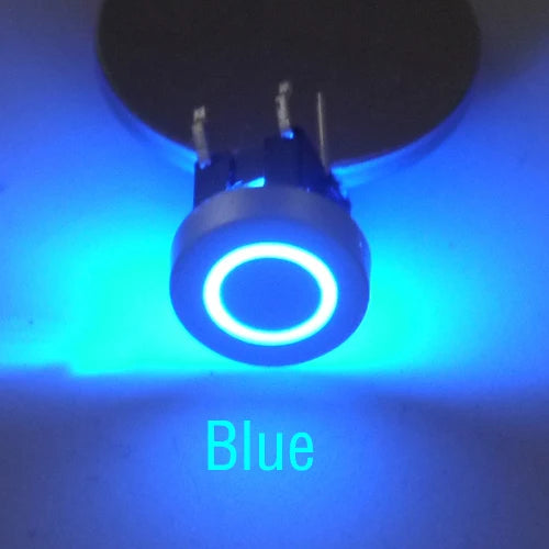 10PCS 6X6X7.2mm illuminated Momentary Tact Switch Button No Loacking 6Pin DIP LED 12V Mini Push Button Switch