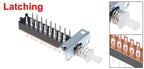 1Pc Interlock/Latching Push Button Switch Piano Type 6/12/18/24Pin 1/2/3/4/5/6/7/8 Row Straight Through Hole Straight Key Switch