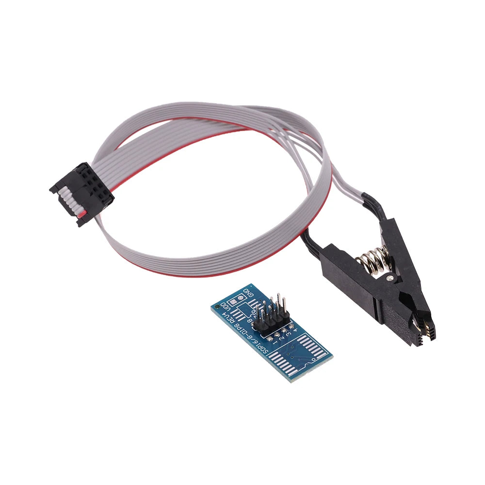 CH341 USB programmer with SOP8 SOP8 SOP Test Clip IC socket programer support many 24/25XX SPI flash EEPROM chip