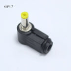 2PCS Male DC Power Plug Connector Angle 90 Degree L Shaped Plastic 5.5*2.5 5.5*2.1 4.8*1.7 4.0*1.7 3.5*1.35 3.5*1.1 2.5*0.7mm