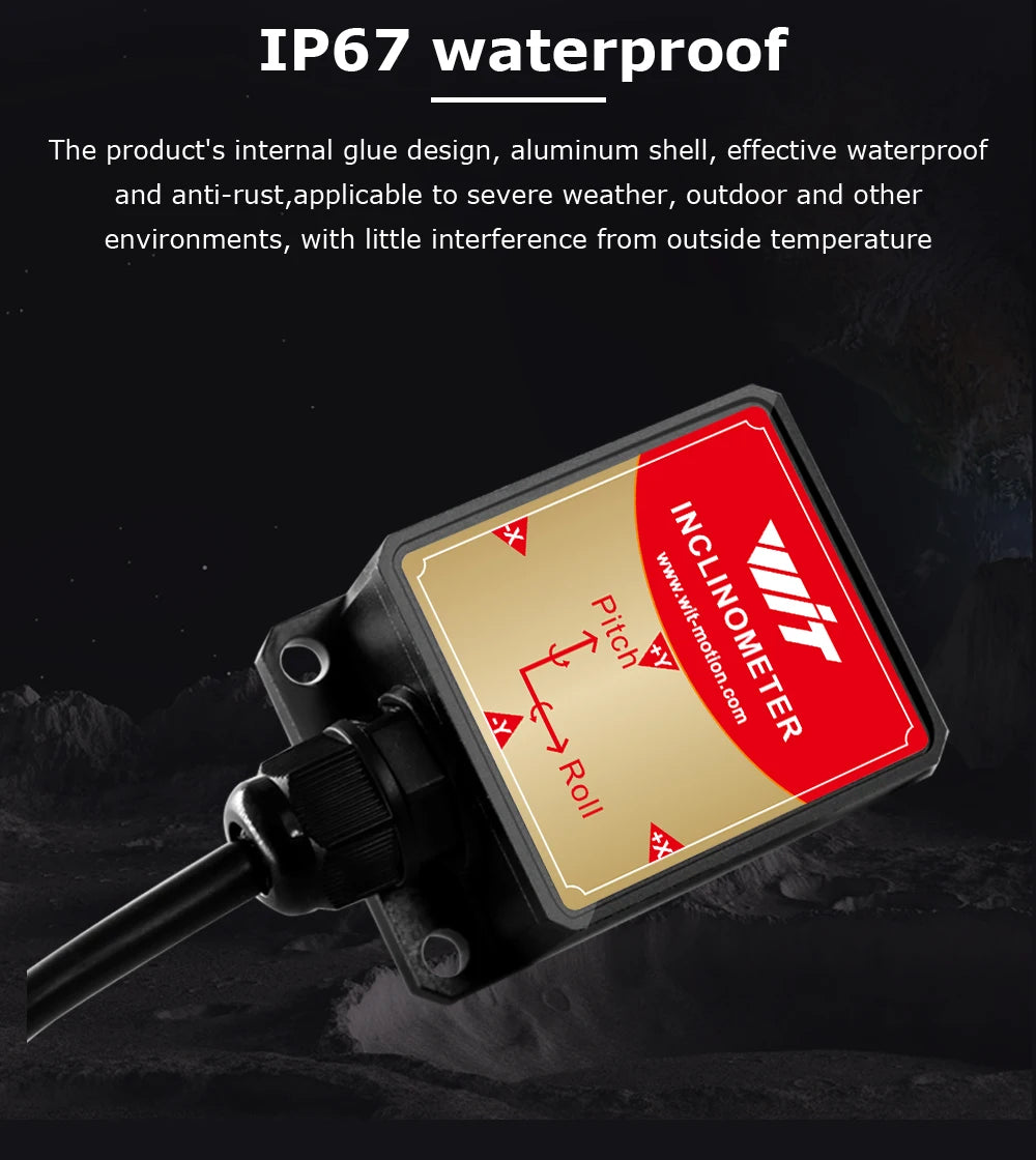 High-Precision Inclinometer HWT605 Accelerometer+Angle+Gyro, MPU9250 IMU, Temperature Compensation, Tilt Angle