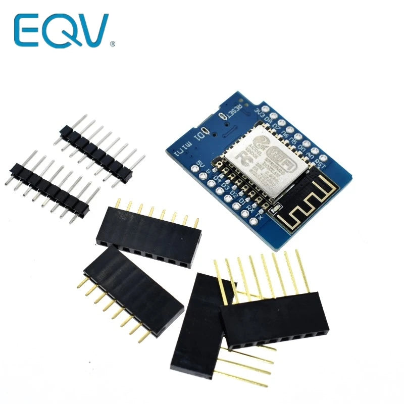 EQV D1 Mini ESP8266 ESP-12 ESP-12F CH340G CH340 V2 USB WeMos WIFI Development Board D1 Mini NodeMCU Lua IOT Board 3.3V With Pins