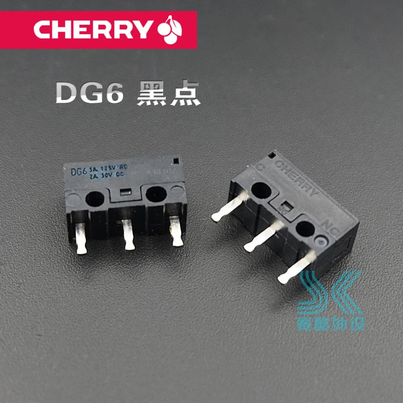 2pcs original German CHERRY Micro switch DG1 DG2 T85 black dot gray dot DG4 DG6 mouse micro button Universal Omron D2FC-F-7N 10M