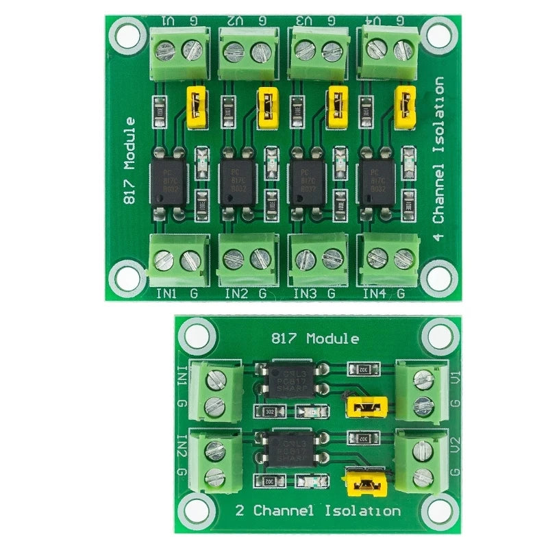 PC817 2 4 Channel Optocoupler Isolation Board Voltage Converter Adapter 3.3V to 5V Module 3.6-30V Driver Photoelectric Isolated