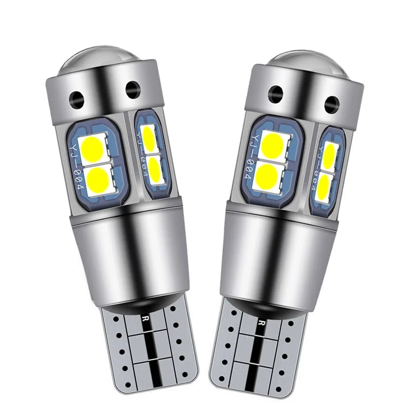 2/4PCS High Quality T10 W5W 168 192 Led Tail Light 3030 10smd 12V Auto Lamp CANBUS NO Error Car Marker Parking Bulb 6000K ASLENT