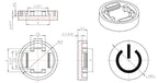 SJMS 5Pcs 6*6*9.5mm 6PIN DIP Through Hole Micro Push Button Tactile Momentary With LED Switch Tact Push Indication  Button mode