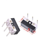 10 PCS Small Limit Microswitch Car Switch with Scroll Wheel Microswitch Curved Foot Arc Handle Microswitch Mouse Switch