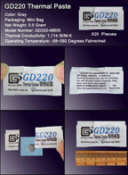 100 Pieces 0.5g Mini Bag Packaging GD Brand Series GD900 Thermal Grease Paste CPU Heat Sink Compound MB05