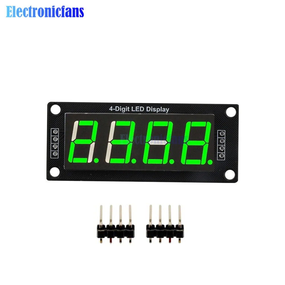 0.56 inch 4-Digit 7 Segments Digital Tube Clock Module Double Dots Blue Yellow White Green Red LED Display TM1637 For Arduino