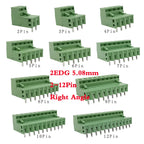 10/5 Pairs Pitch 5.08mm Terminal Block Connector 2EDG 5.08mm 2-12 Pin Pcb Screw Connector Terminal Block 2EDG Socket PCB	Screw