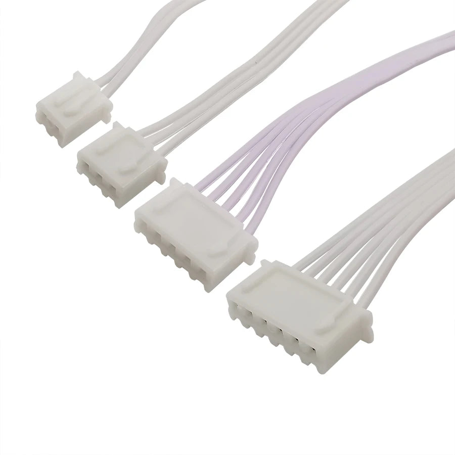 5Pcs XH2.54 XH 2.54mm 2P/3/4/5/6/7/8/9/10/12 Pin Female Plug Terminal Cable JST Wire Connector Single/Double Head Red White Line