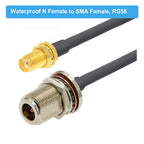 1PCS RG58 Cable Waterproof N Female Bulkhead to SMA/ RP-SMA Male Female RF Coax Pigtail 3G 4G 5G LTE Antenna Extension Jumper