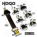 FFC Mini Micro USB Extension Type-C Ribbon Cable 90 FPV Slim Flat Soft Flexible FPC Charge FPV Brushless Handheld Gimbal Monitor