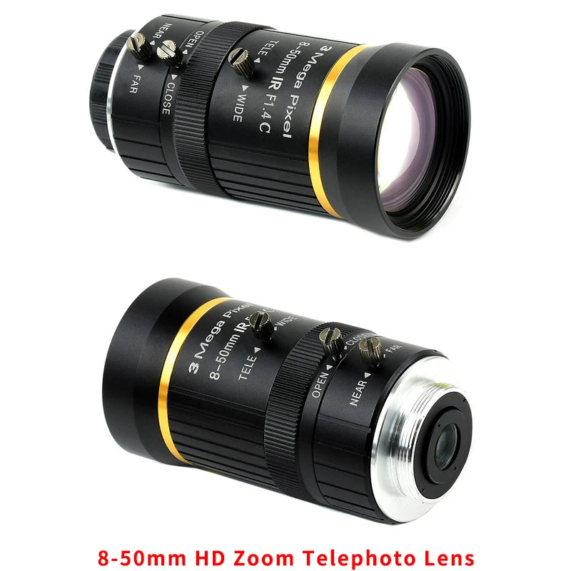 Raspberry Pi High Quality Camera 12.3MP IMX477 Sensor Camera with Telephoto/Wide Angle/HD Zoom Telephoto Lens for Pi 4B/3B+/Zero