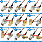 Q9 BNC Female O-ring Waterproof Bulkhead Washer Nut to SMA Male Pigtail Jumper RG316 extend Cable low loss RF Connector
