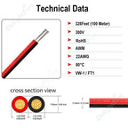 18 20 22 AWG LED Strip Wire 2/3/4/5/6pin 5V 12V Extension Electric Cable For WS2812B 5050 RGB RGBWW LED Lights Car Speakers Auto