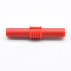 2Pcs Extension Insulated Banana Plug Connector Coupler PVC Black+Red 4mm Banana Jack Socket  Female to Female Adapter red black