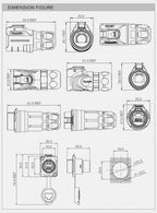 CNLINKO LP16 Waterproof Circular RJ45 Connector 8P8C Male/Female Panel Mount, PBT Push-Pull for Industrial Automation & Marine