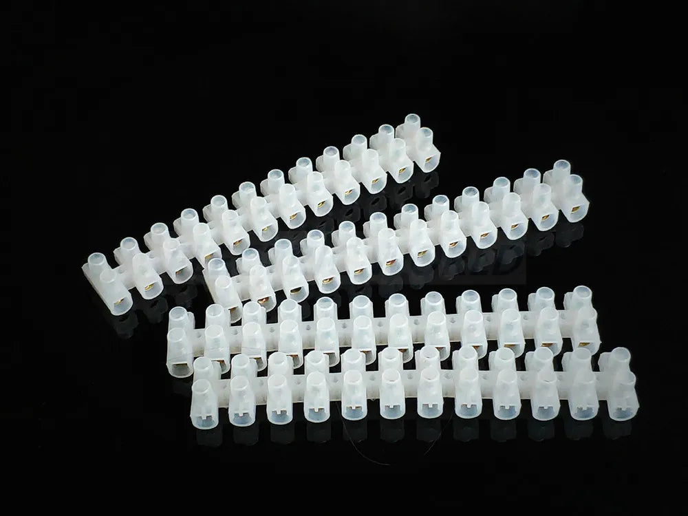 Plastic Terminal Block Wire Connector 5A 10A Dual Row 12 Positions Screw Terminal Block Cable Connector Electric Barrier Strip