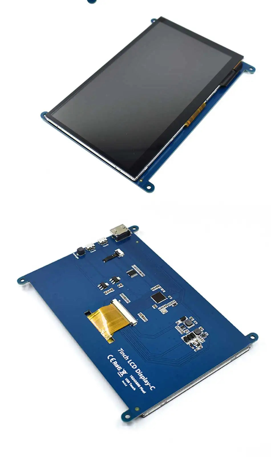 7 inch 1024*600 TNT Capacitive Touch Panel TFT LCD Module Screen Display for Raspberry Pi 3 B+/4b