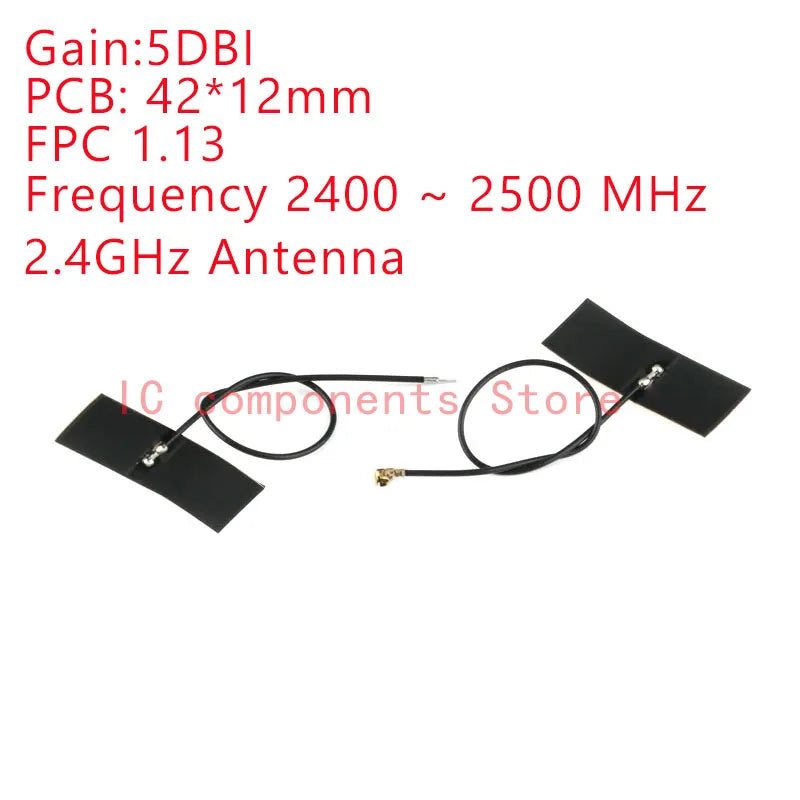 5PCS 2.4Ghz 4G 5G WIFI Internal Antenna FPC PCB 5dBi 8dBi IPX Connector Solder Omni Buletooth Antenna 3dBi IEEE b/g/n WLAN