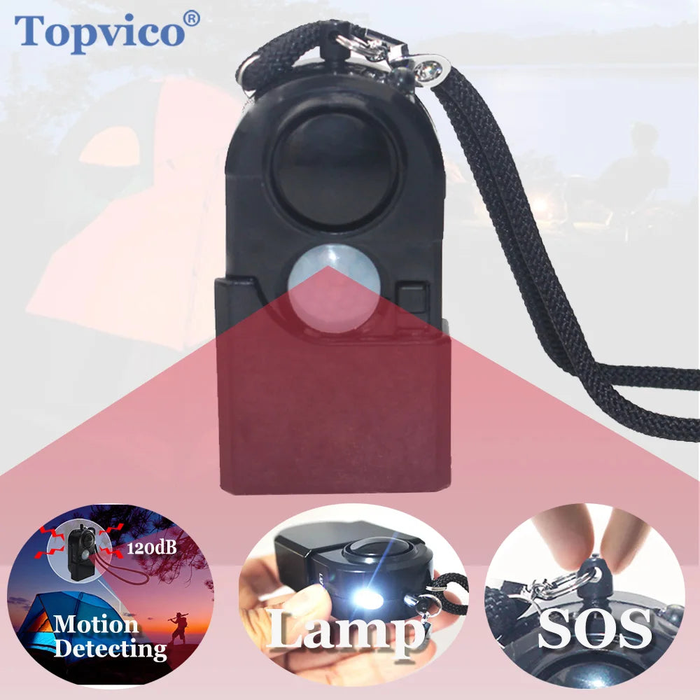 1/3pcs Camping Travel Portable Mini PIR Infrared Motion Sensor Detector Alarm 120dB Wireless Security Self Defense Dropshipping