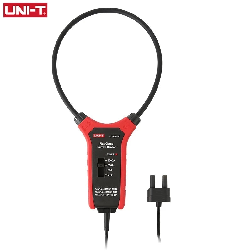 UNI-T UT-CS09D 3000A AC Flexible Current Sensor True RMS Rogowski Coil Clamp Probe BNC Connector Multimeter Electrician Tool