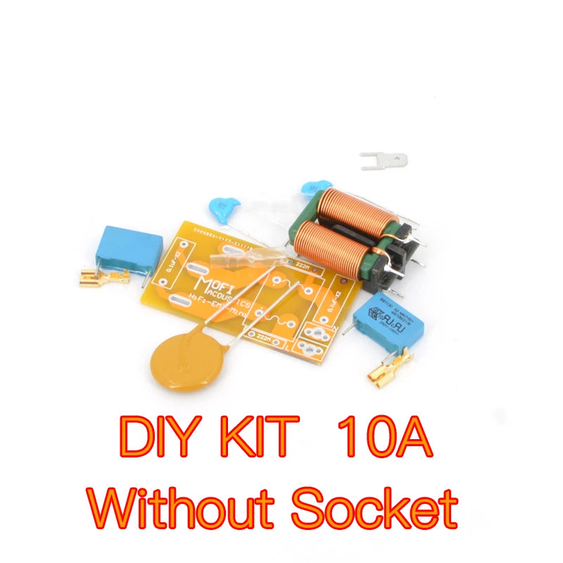 MOFI Gold-Plated AC Power Tail Plug-In 10A EMI Filter Socket For HiFi  Audio（New Design）