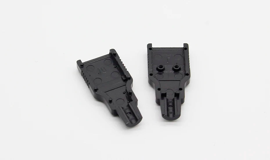 IMC hot New 10pcs Type A Male USB 4 Pin Plug Socket Connector With Black Plastic Cover