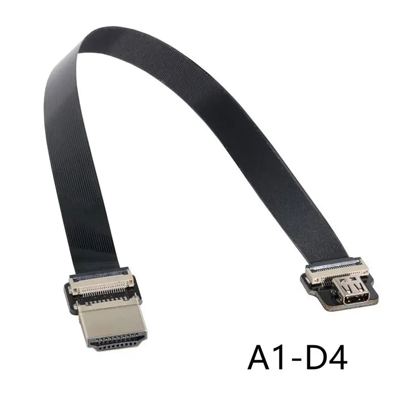 FPV Micro Mini HDMI-compat 90 Degree Connector FPC Flexible Flat HD Ribbon Cable FFC Pitch 20pin For Drone Gopro DSLR Gimbal Kit