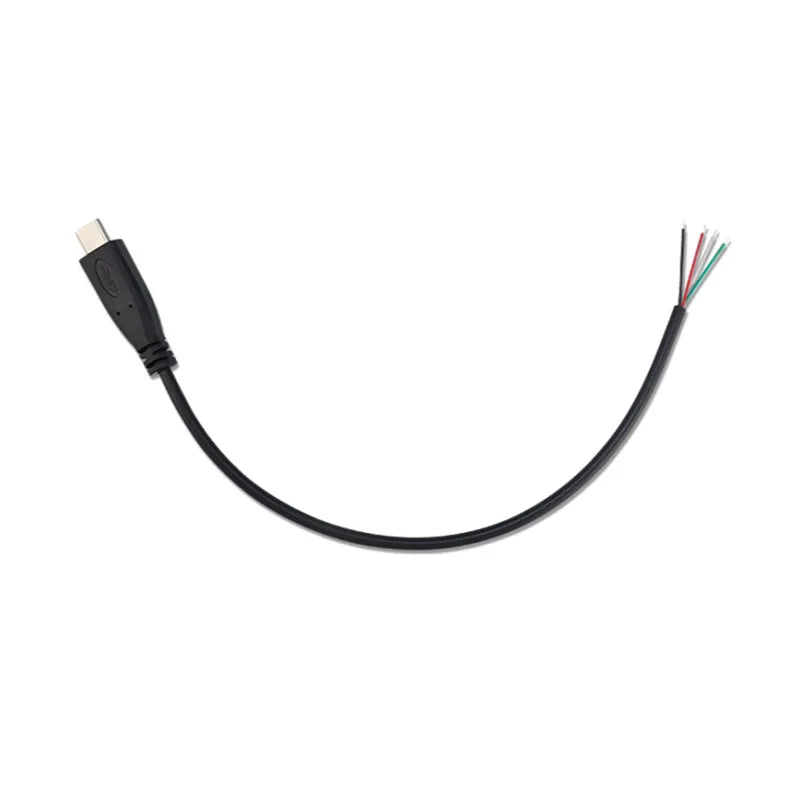 1/2/5Pcs USB Type C Male / Female 2/4 Pin Pigtail Extension Power Cable Data Charging DIY Repair USB Type-C Plug Socket Connect