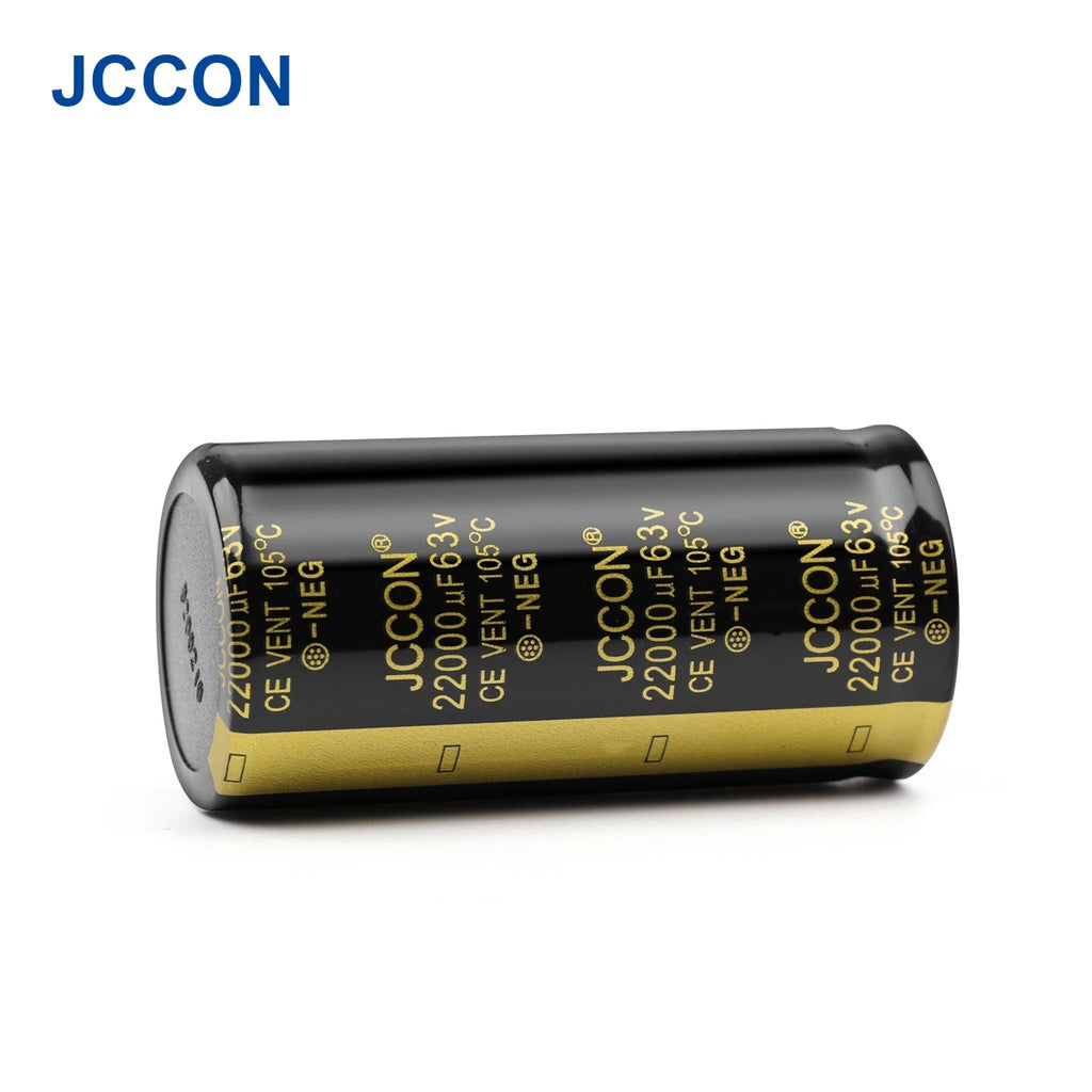 2Pcs JCCON Audio Electrolytic Capacitor 63V 3300UF 4700UF 6800UF 10000UF 12000UF 15000UF 22000UF Low ESR For Hifi Amplifier