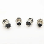 M8 Flange Socket Sensor Male&Female Stainless Steel Connector A Type 3&4 Pin panel back mount threaded coupling